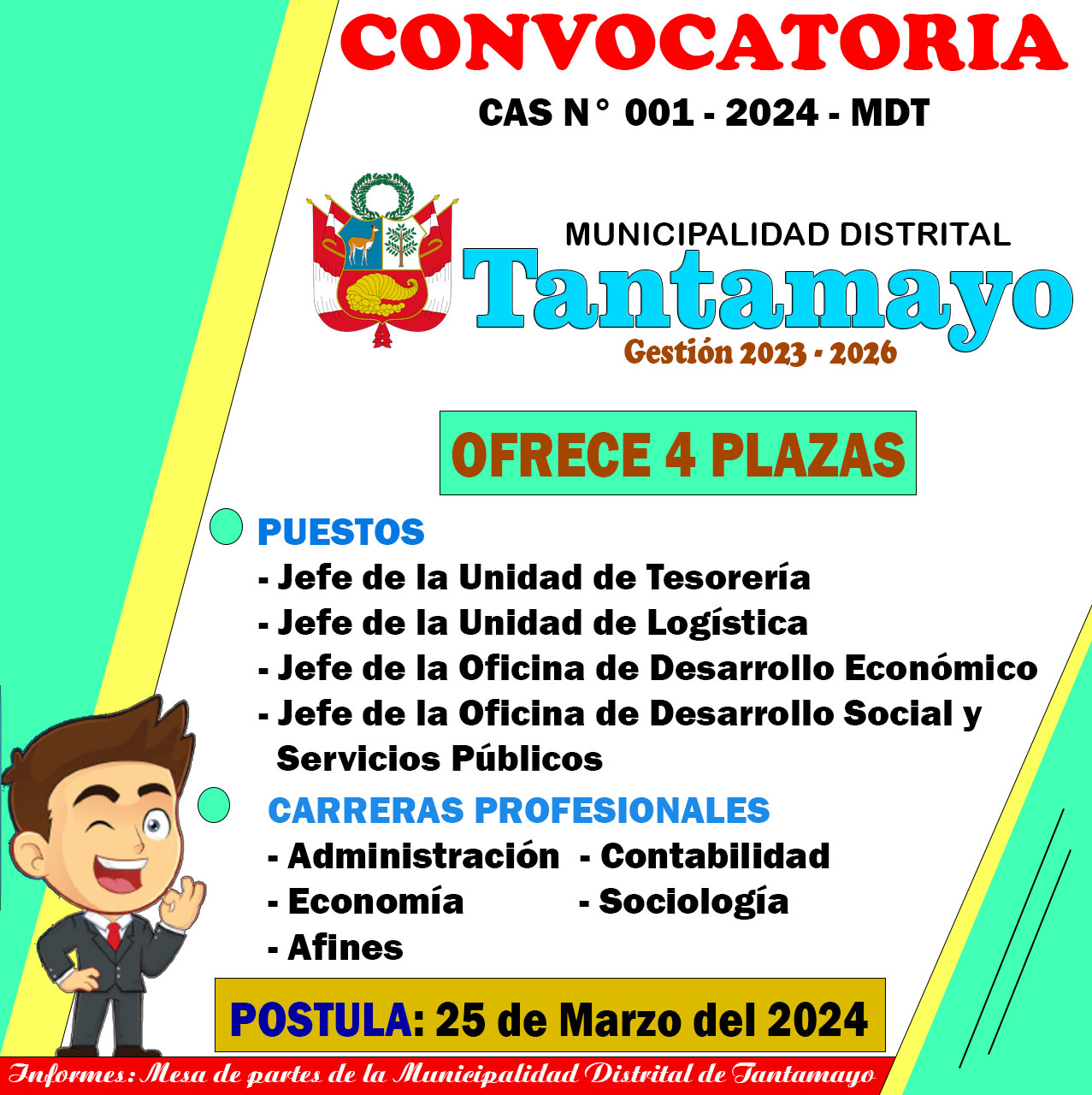 𝐂𝐎𝐍𝐕𝐎𝐂𝐀𝐓𝐎𝐑𝐈𝐀 𝐂𝐎𝐂𝐔𝐑𝐒𝐎 𝐂𝐀𝐒 𝐍° 001-2024-𝐌𝐃𝐓